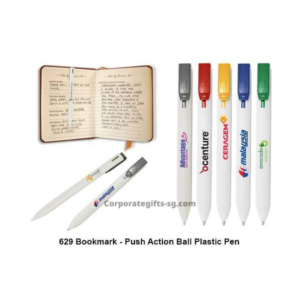 629 Bookmark - Push Action Ball Plastic Pen, Promotional Gifts, Promotional Gift, Singapore